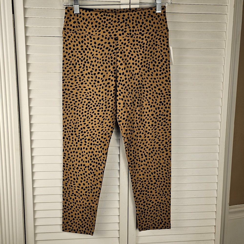 NWT J Crew Factory Womens Leopard Print Cropped Leggings Small